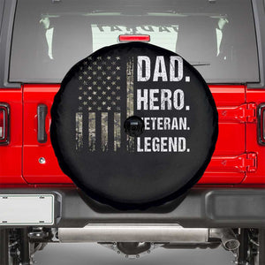 Dad Hero Veteran Legend Camouflage Father's Day Spare Tire Cover TS14 Black Print Your Wear