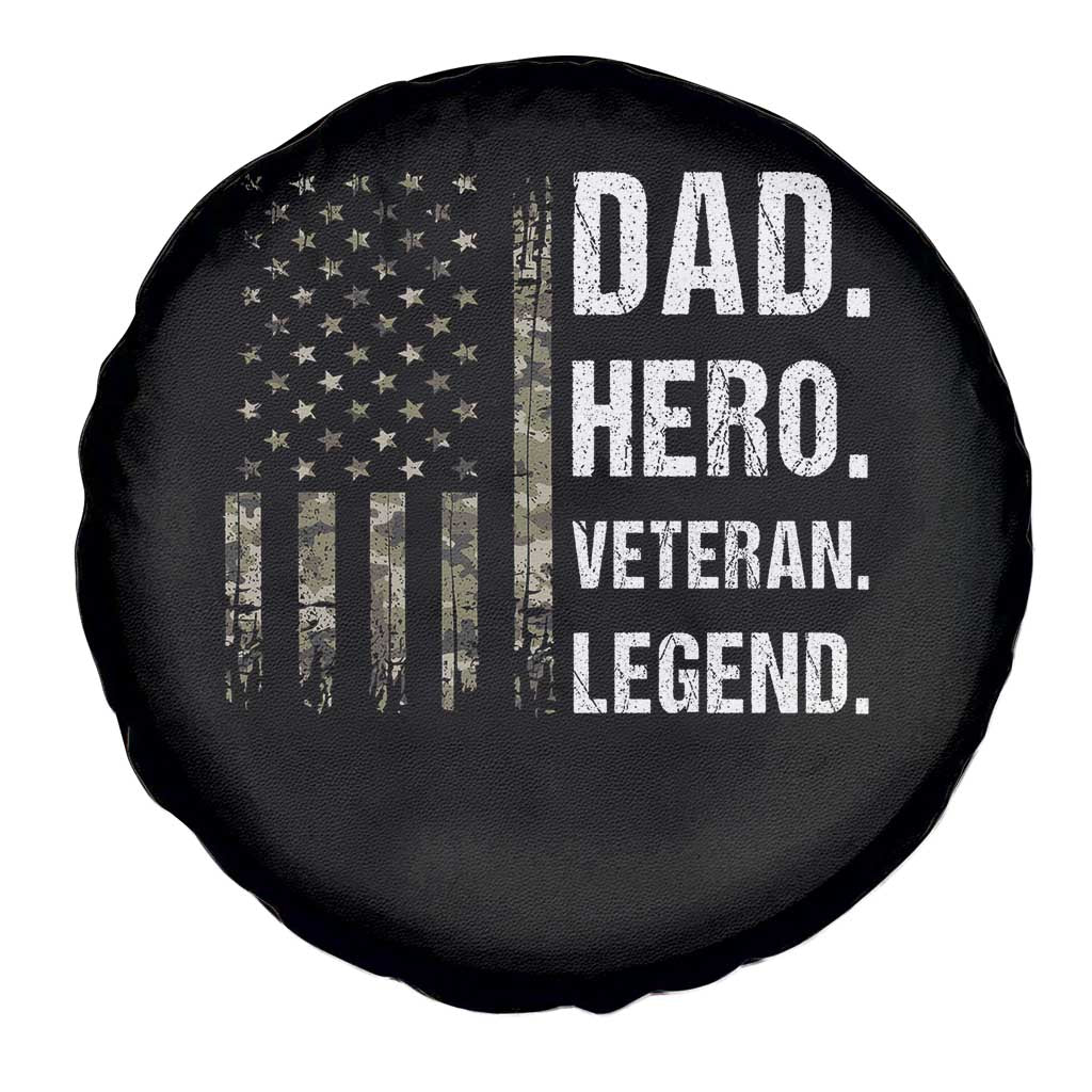 Dad Hero Veteran Legend Camouflage Father's Day Spare Tire Cover TS14 Print Your Wear