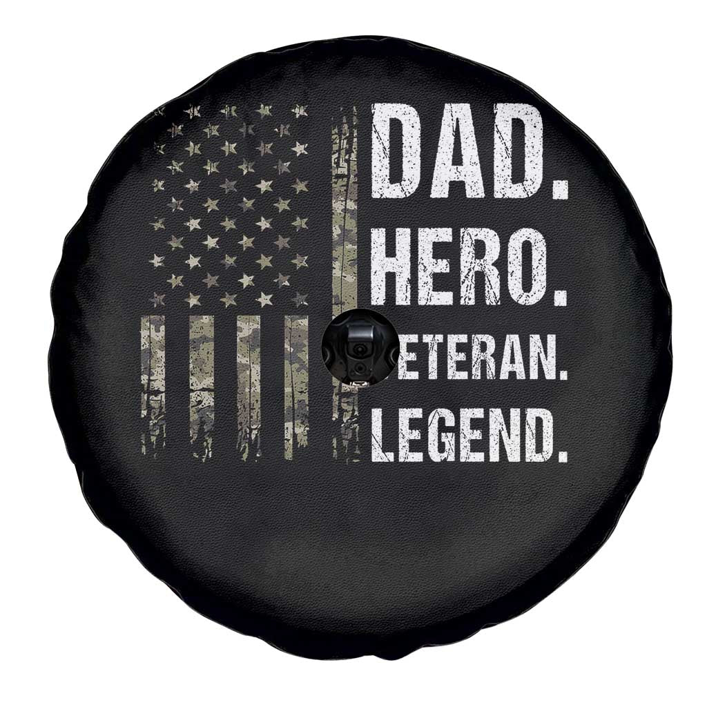 Dad Hero Veteran Legend Camouflage Father's Day Spare Tire Cover TS14 Print Your Wear