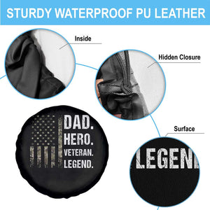 Dad Hero Veteran Legend Camouflage Father's Day Spare Tire Cover TS14 Print Your Wear