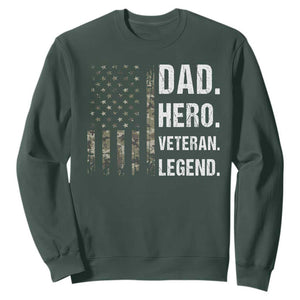 Dad Hero Veteran Legend Camouflage Father's Day Sweatshirt