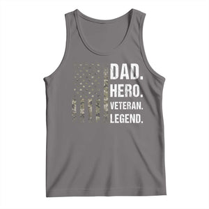Dad Hero Veteran Legend Camouflage Father's Day Tank Top TS14 Deep Heather Print Your Wear