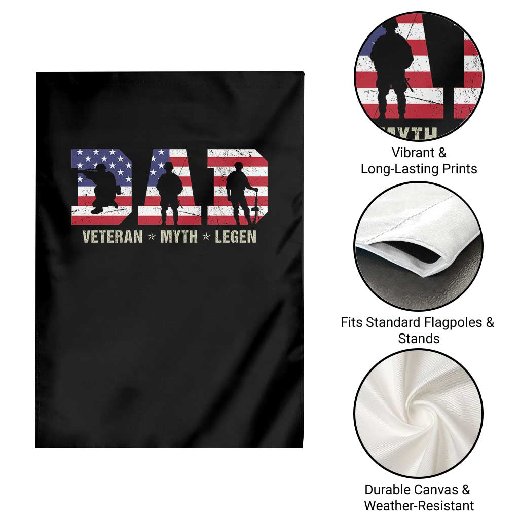 Veteran Dad The Myth Legend Garden Flag Cool Father's Day Military Gifts 4th of July TS14 Print Your Wear