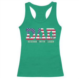 Veteran Dad The Myth Legend Racerback Tank Top Cool Father's Day Military Gifts 4th of July TS14 Irish Green Print Your Wear