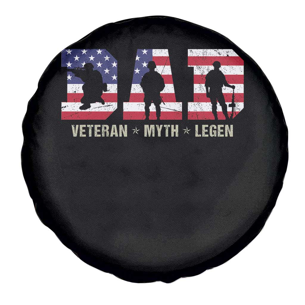 Veteran Dad The Myth Legend Spare Tire Cover Cool Father's Day Military Gifts 4th of July TS14 Print Your Wear