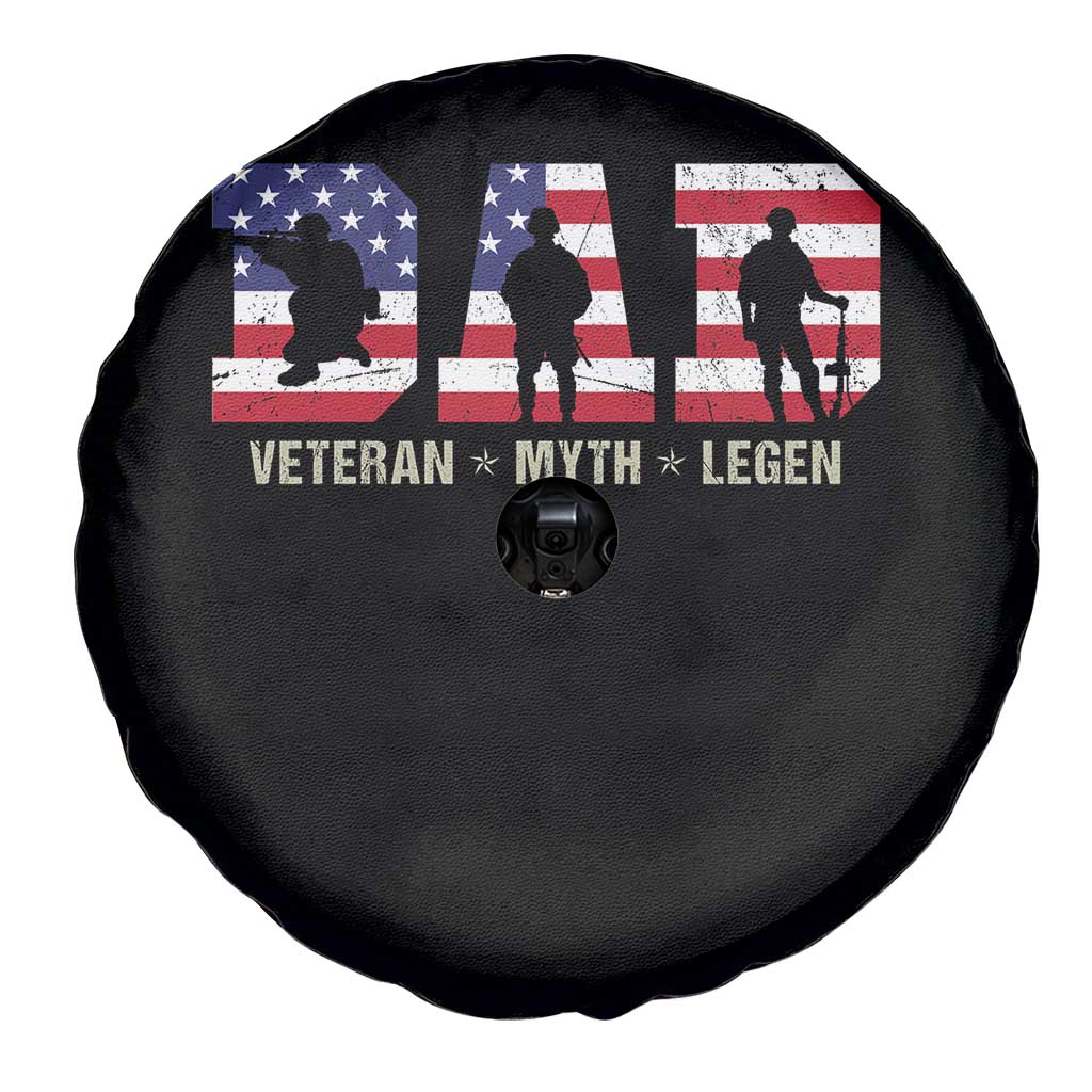 Veteran Dad The Myth Legend Spare Tire Cover Cool Father's Day Military Gifts 4th of July TS14 Print Your Wear