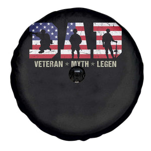 Veteran Dad The Myth Legend Spare Tire Cover Cool Father's Day Military Gifts 4th of July TS14 Print Your Wear