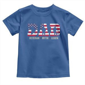 Veteran Dad The Myth Legend Toddler T Shirt Cool Father's Day Military Gifts 4th of July TS14 Royal Blue Print Your Wear