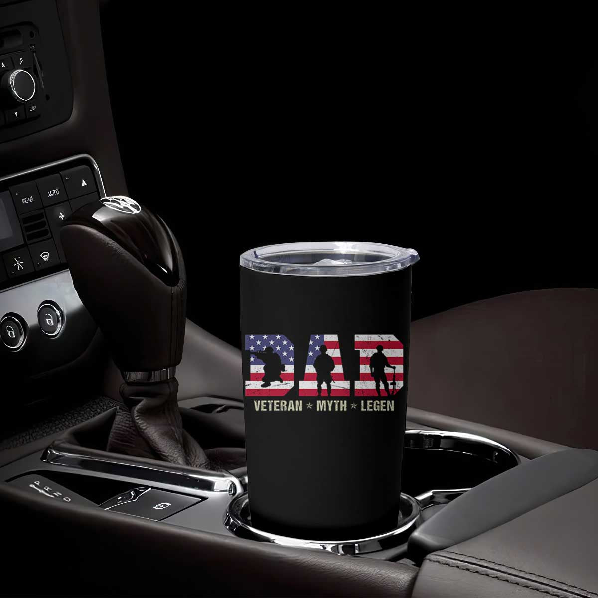 Veteran Dad The Myth Legend Tumbler Cup Cool Father's Day Military Gifts 4th of July TS14 Print Your Wear