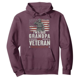 I'm A Dad Grandpa and Veteran Nothing Scares Me Hoodie Funny Veteran Dad Grandpa Humor