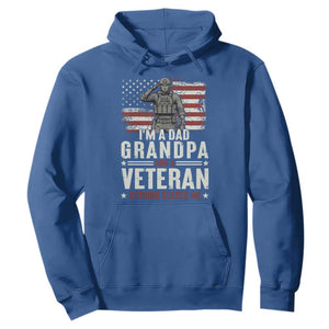 I'm A Dad Grandpa and Veteran Nothing Scares Me Hoodie Funny Veteran Dad Grandpa Humor