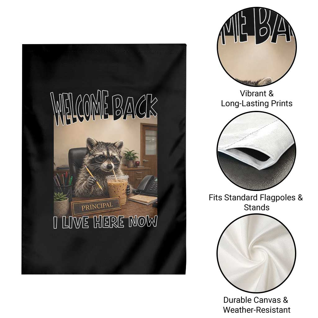 Funny Raccoon School Principal Garden Flag Welcom Back To School TS14 Print Your Wear