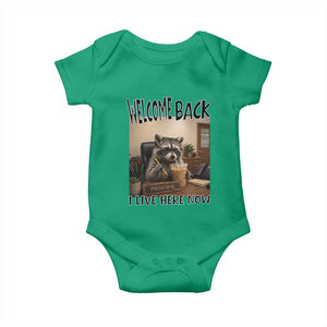 Funny Raccoon School Principal Baby Onesie Welcom Back To School TS14 Irish Green Print Your Wear