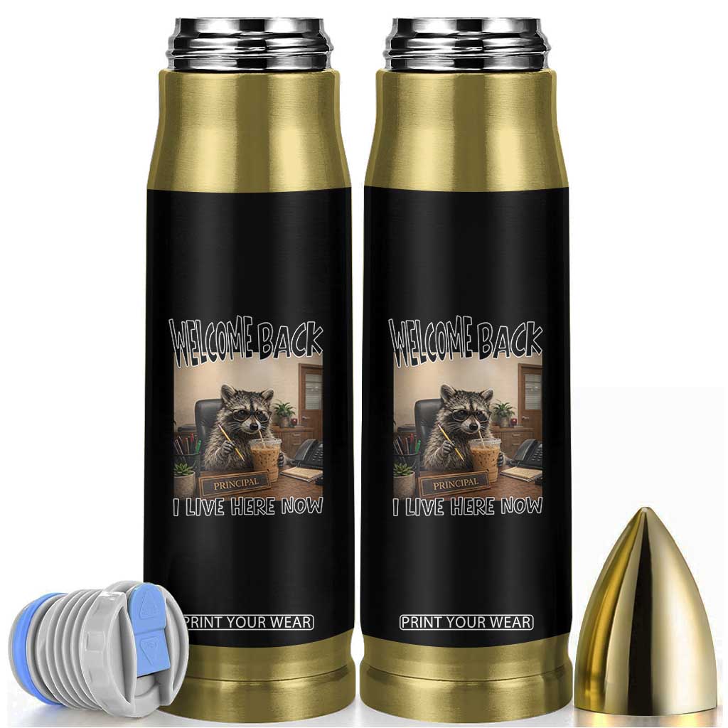 Funny Raccoon School Principal Bullet Tumbler Welcom Back To School TS14 Black Print Your Wear