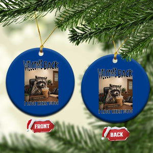 Funny Raccoon School Principal Ceramic Ornament Welcom Back To School TS14 1pc Blue Print Your Wear