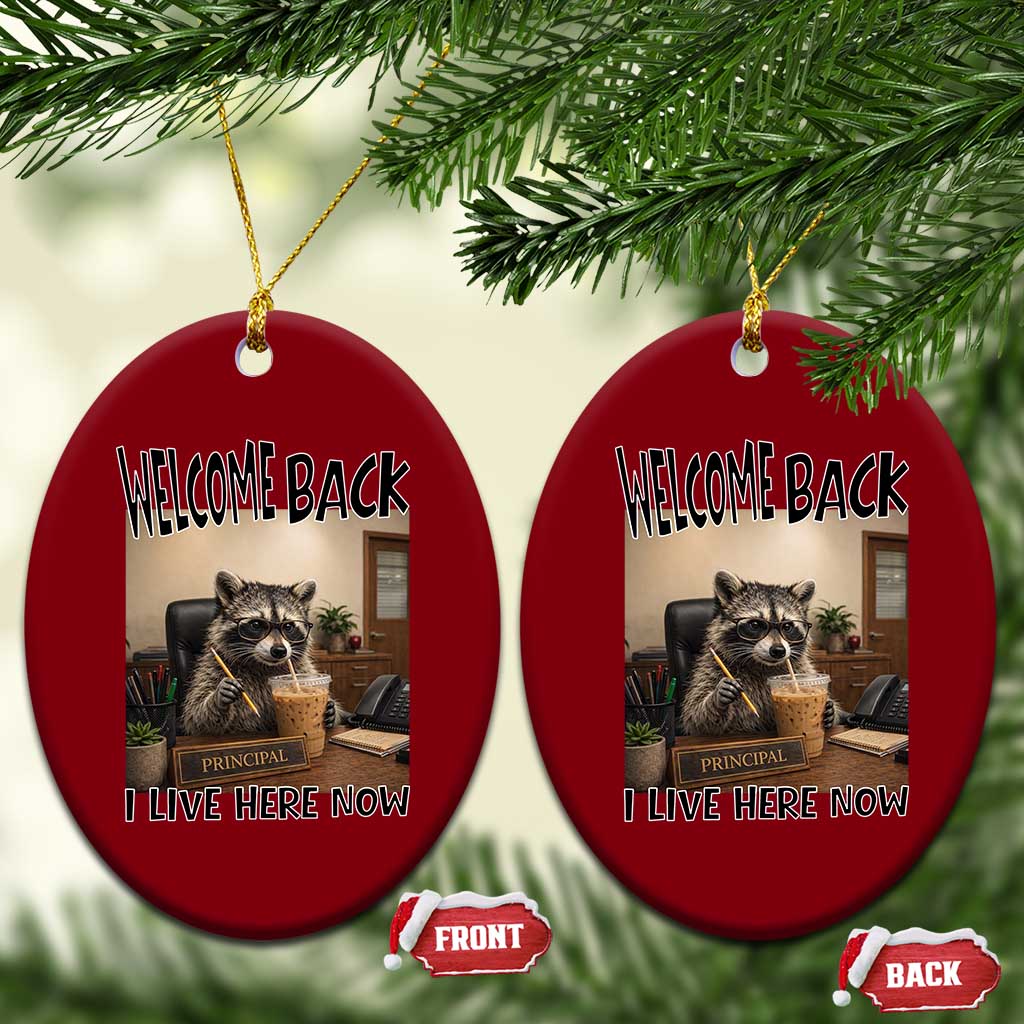Funny Raccoon School Principal Ceramic Ornament Welcom Back To School TS14 Print Your Wear