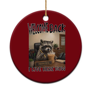 Funny Raccoon School Principal Ceramic Ornament Welcom Back To School TS14 1pc Red Print Your Wear