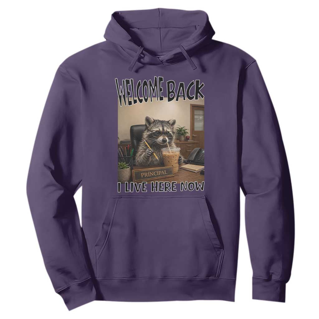 Funny Raccoon School Principal Hoodie Welcom Back To School TS14 Purple Print Your Wear