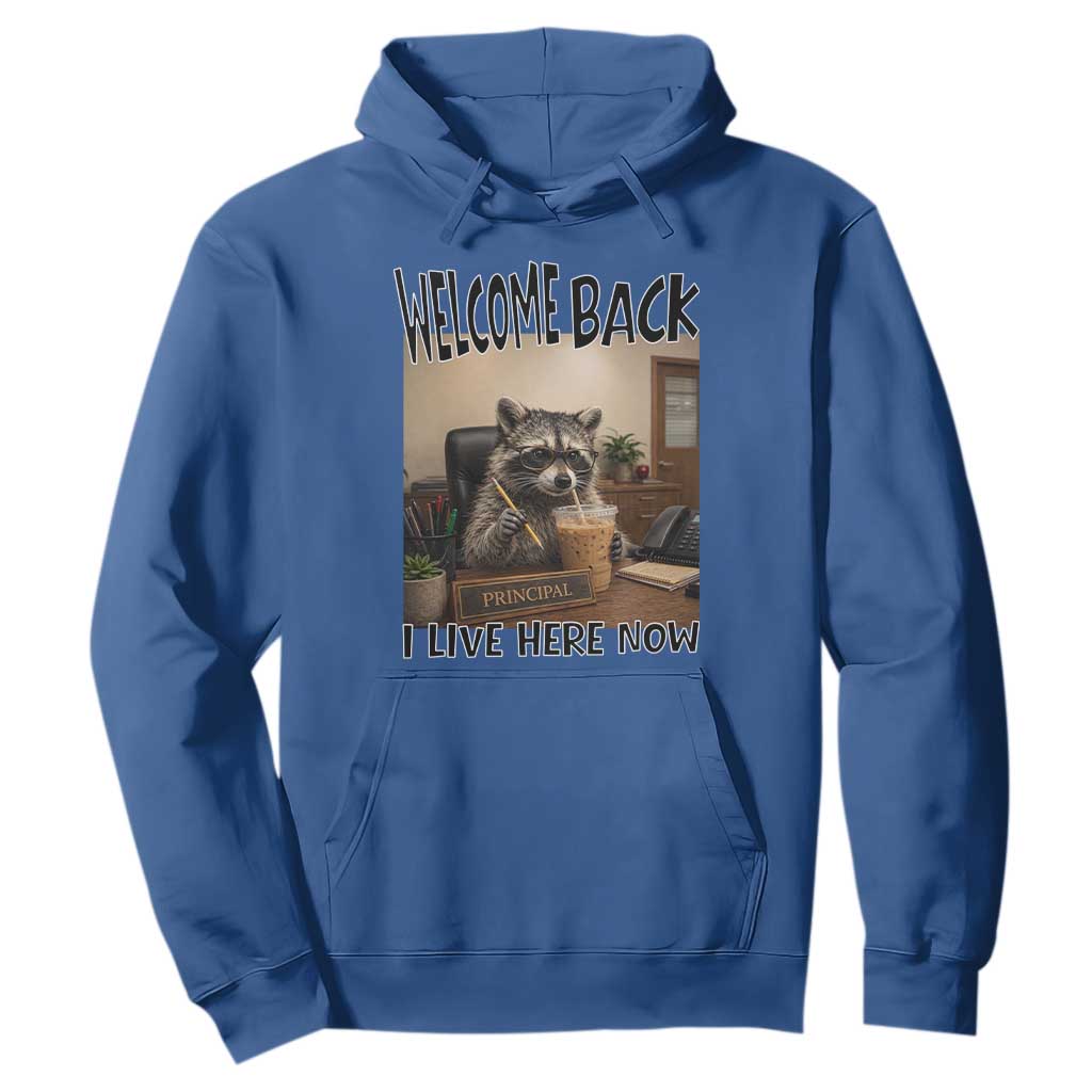 Funny Raccoon School Principal Hoodie Welcom Back To School TS14 Royal Blue Print Your Wear