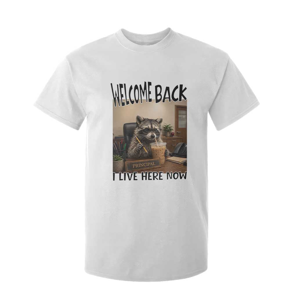 Funny Raccoon School Principal T Shirt For Kid Welcom Back To School TS14 White Print Your Wear