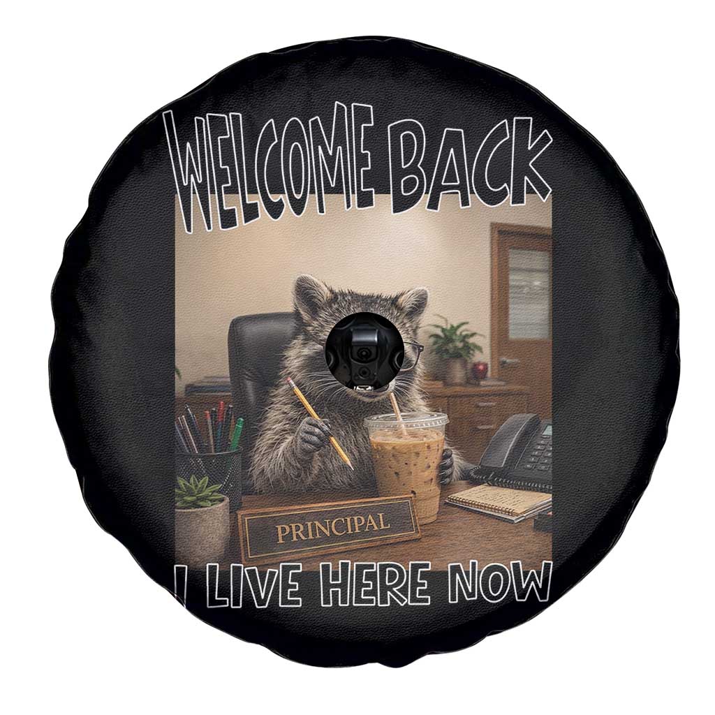 Funny Raccoon School Principal Spare Tire Cover Welcom Back To School TS14 Print Your Wear