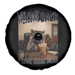 Funny Raccoon School Principal Spare Tire Cover Welcom Back To School TS14 Print Your Wear