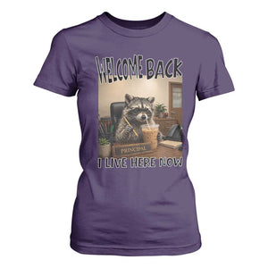 Funny Raccoon School Principal T Shirt For Women Welcom Back To School TS14 Purple Print Your Wear