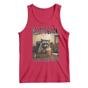 Funny Raccoon School Principal Tank Top Welcom Back To School TS14 Red Print Your Wear