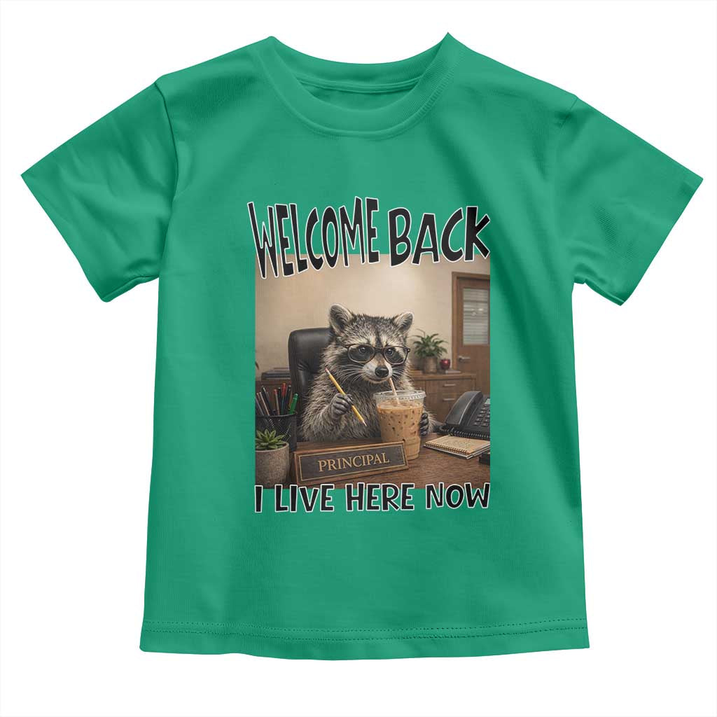 Funny Raccoon School Principal Toddler T Shirt Welcom Back To School TS14 Irish Green Print Your Wear