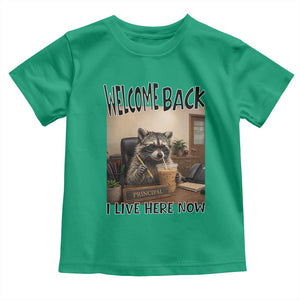 Funny Raccoon School Principal Toddler T Shirt Welcom Back To School TS14 Irish Green Print Your Wear