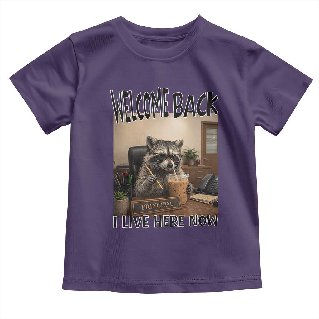 Funny Raccoon School Principal Toddler T Shirt Welcom Back To School TS14 Purple Print Your Wear