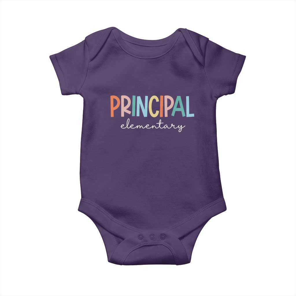 Boho Retro Vintage Elementary Principal Back to School Baby Onesie TS14 Purple Print Your Wear