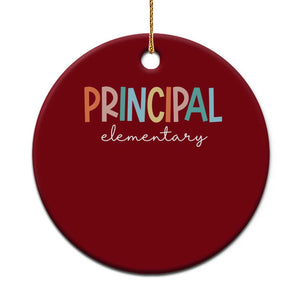 Boho Retro Vintage Elementary Principal Back to School Ceramic Ornament TS14 1pc Red Print Your Wear