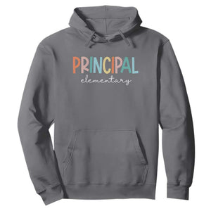 Boho Retro Vintage Elementary Principal Back to School Hoodie TS14 Charcoal Print Your Wear