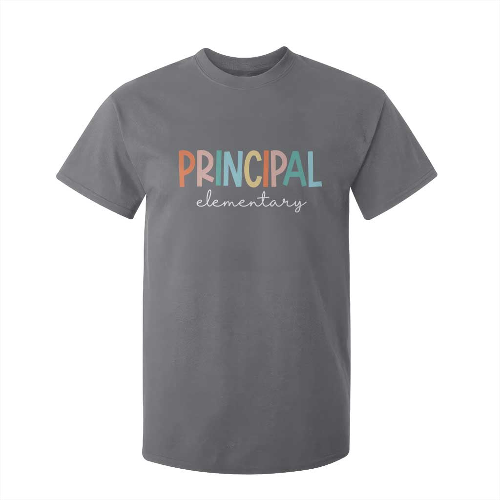 Boho Retro Vintage Elementary Principal Back to School T Shirt For Kid TS14 Charcoal Print Your Wear