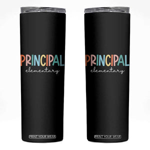 Boho Retro Vintage Elementary Principal Back to School Skinny Tumbler TS14 Black Print Your Wear