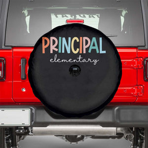 Boho Retro Vintage Elementary Principal Back to School Spare Tire Cover TS14 Black Print Your Wear
