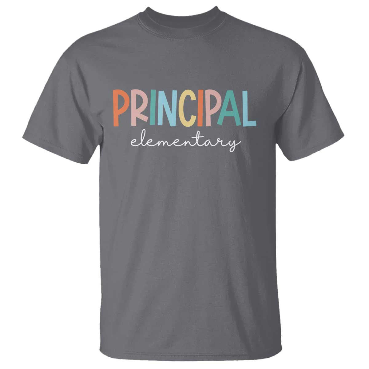 Boho Retro Vintage Elementary Principal Back to School T Shirt TS14 Charcoal Print Your Wear