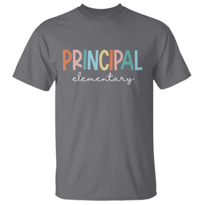 Boho Retro Vintage Elementary Principal Back to School T Shirt TS14 Charcoal Print Your Wear