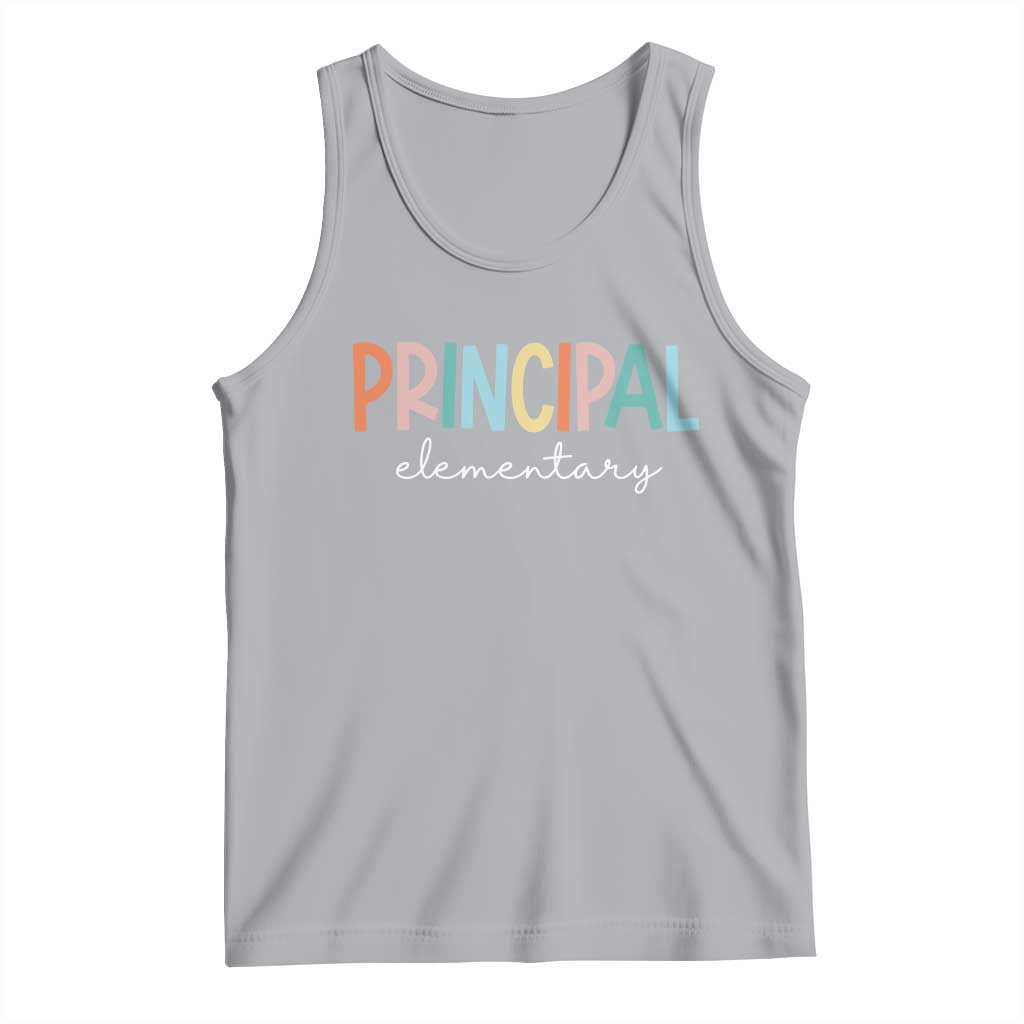 Boho Retro Vintage Elementary Principal Back to School Tank Top TS14 Athletic Heather Print Your Wear