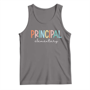 Boho Retro Vintage Elementary Principal Back to School Tank Top TS14 Deep Heather Print Your Wear