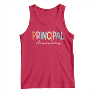 Boho Retro Vintage Elementary Principal Back to School Tank Top TS14 Red Print Your Wear