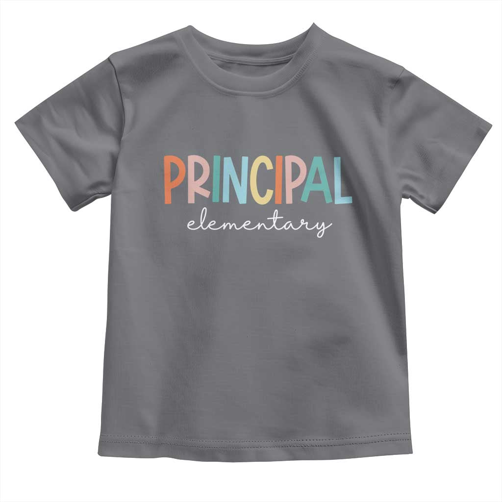 Boho Retro Vintage Elementary Principal Back to School Toddler T Shirt TS14 Charcoal Print Your Wear
