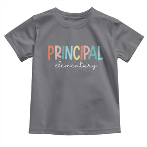 Boho Retro Vintage Elementary Principal Back to School Toddler T Shirt TS14 Charcoal Print Your Wear