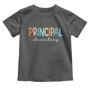 Boho Retro Vintage Elementary Principal Back to School Toddler T Shirt TS14 Dark Heather Print Your Wear
