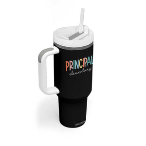 Boho Retro Vintage Elementary Principal Back to School Tumbler With Handle TS14 Print Your Wear