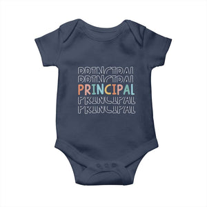 Boho Retro Vintage Principal Back to School Baby Onesie TS14 Navy Print Your Wear