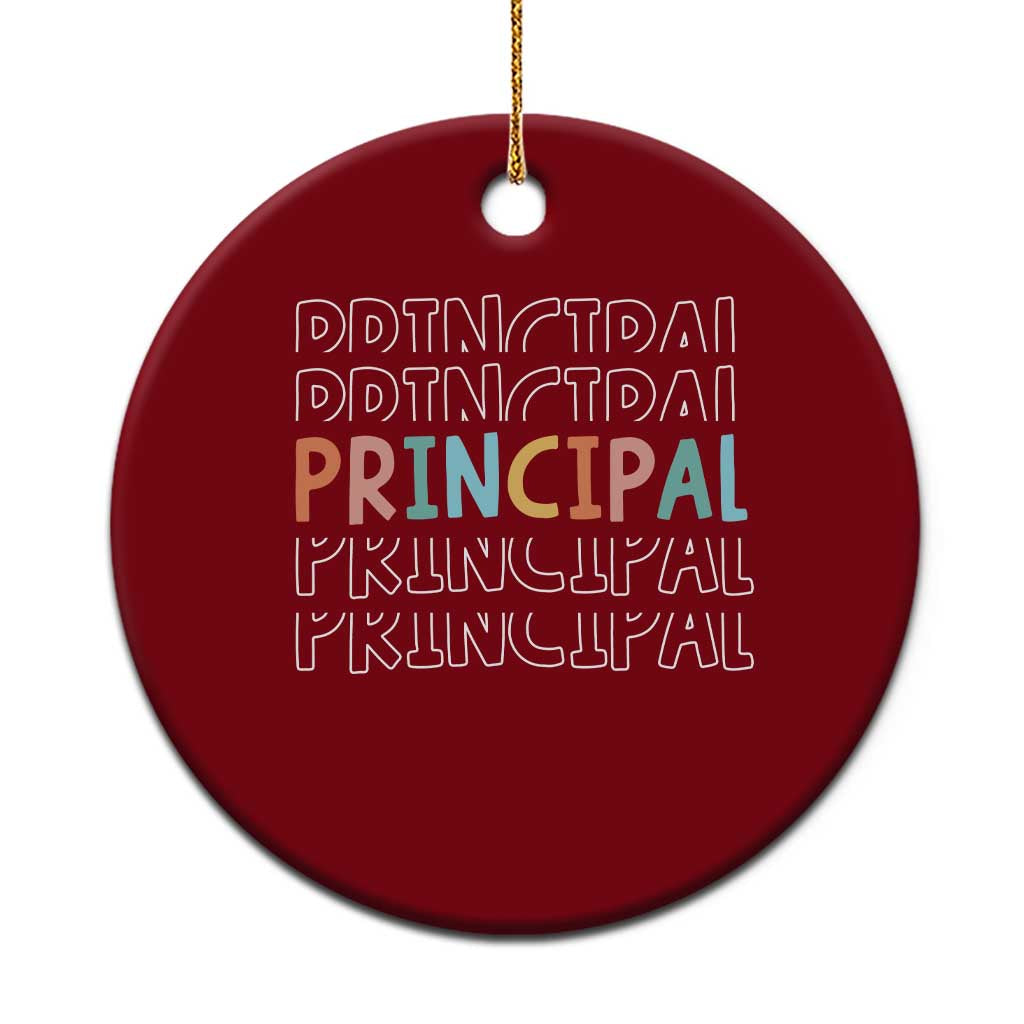 Boho Retro Vintage Principal Back to School Ceramic Ornament TS14 1pc Red Print Your Wear