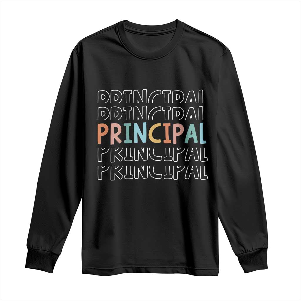 Boho Retro Vintage Principal Back to School Long Sleeve Shirt TS14 Black Print Your Wear