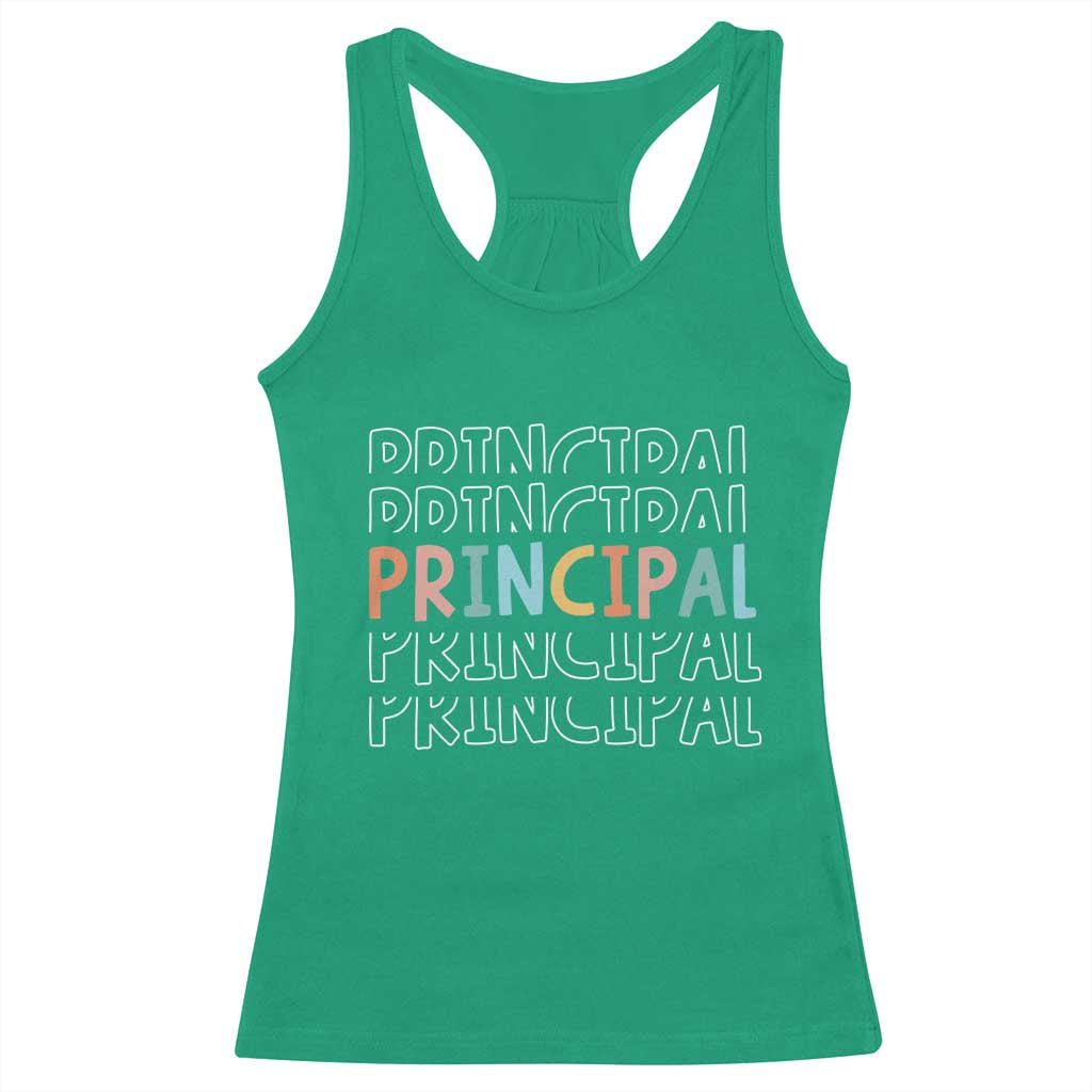 Boho Retro Vintage Principal Back to School Racerback Tank Top TS14 Irish Green Print Your Wear